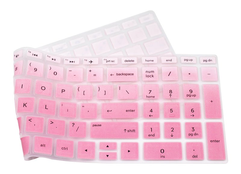 UHamn Keyboard Skin Compatible for 15.6" HP Pavilion X360 15-br075nr, HP Envy x360 15m-bp/bq, HP Spectre x360 15-ch011dx, HP Pavilion 15-cb 15-cc 15-cd 15-bw 15-bs & 17.3" HP 17m-ae 17-bs Series -Pink Ombre - Image 4